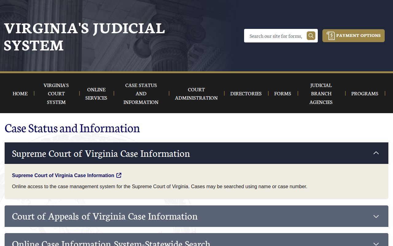 Virginia court search routes for Charlotte County release records