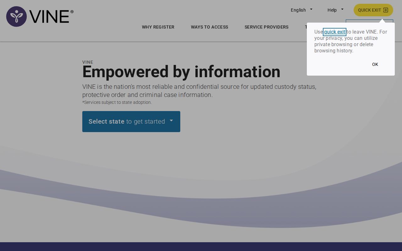 Charlotte County VINELink inmate release check interface